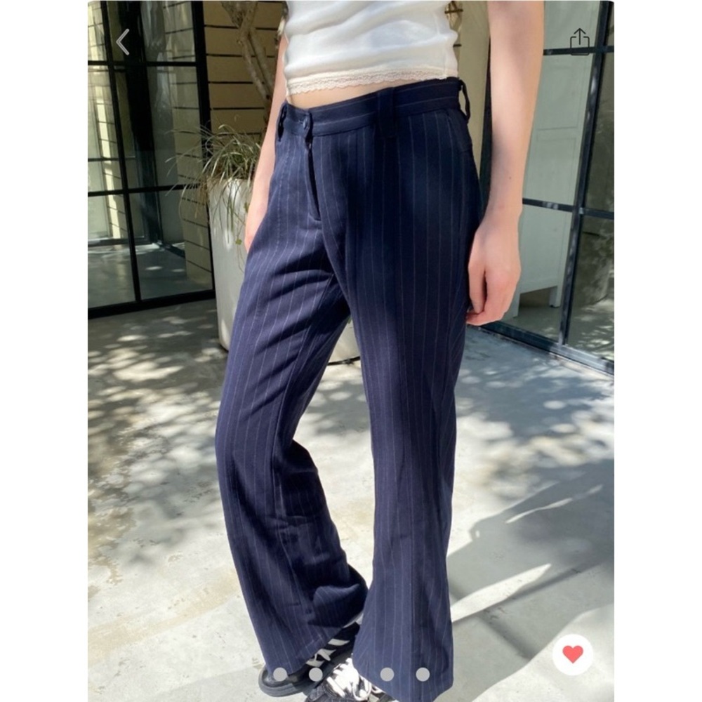 Brandy Melville Navy Pinstripe Pants